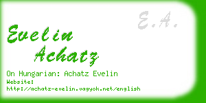 evelin achatz business card